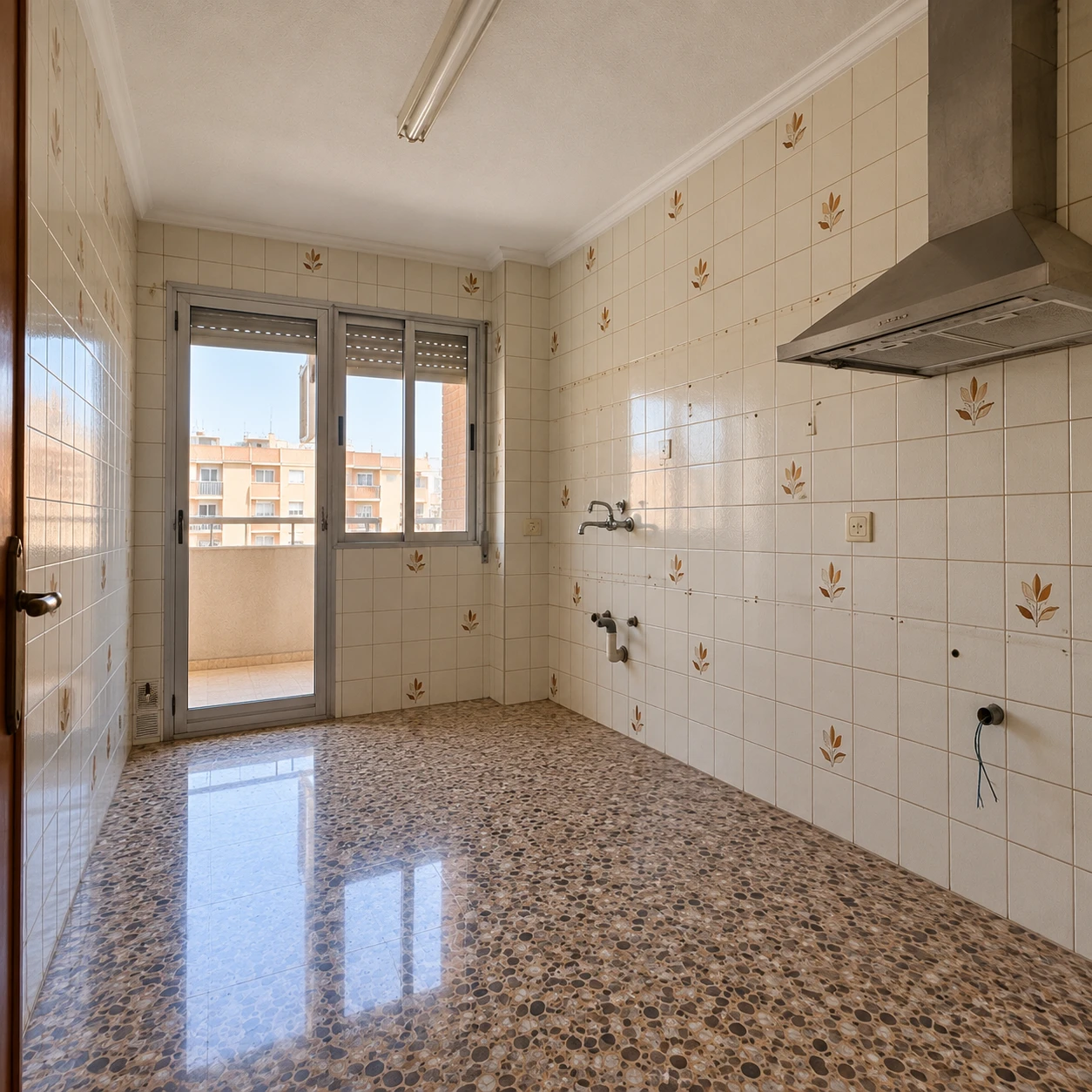 Cocina con home staging virtual