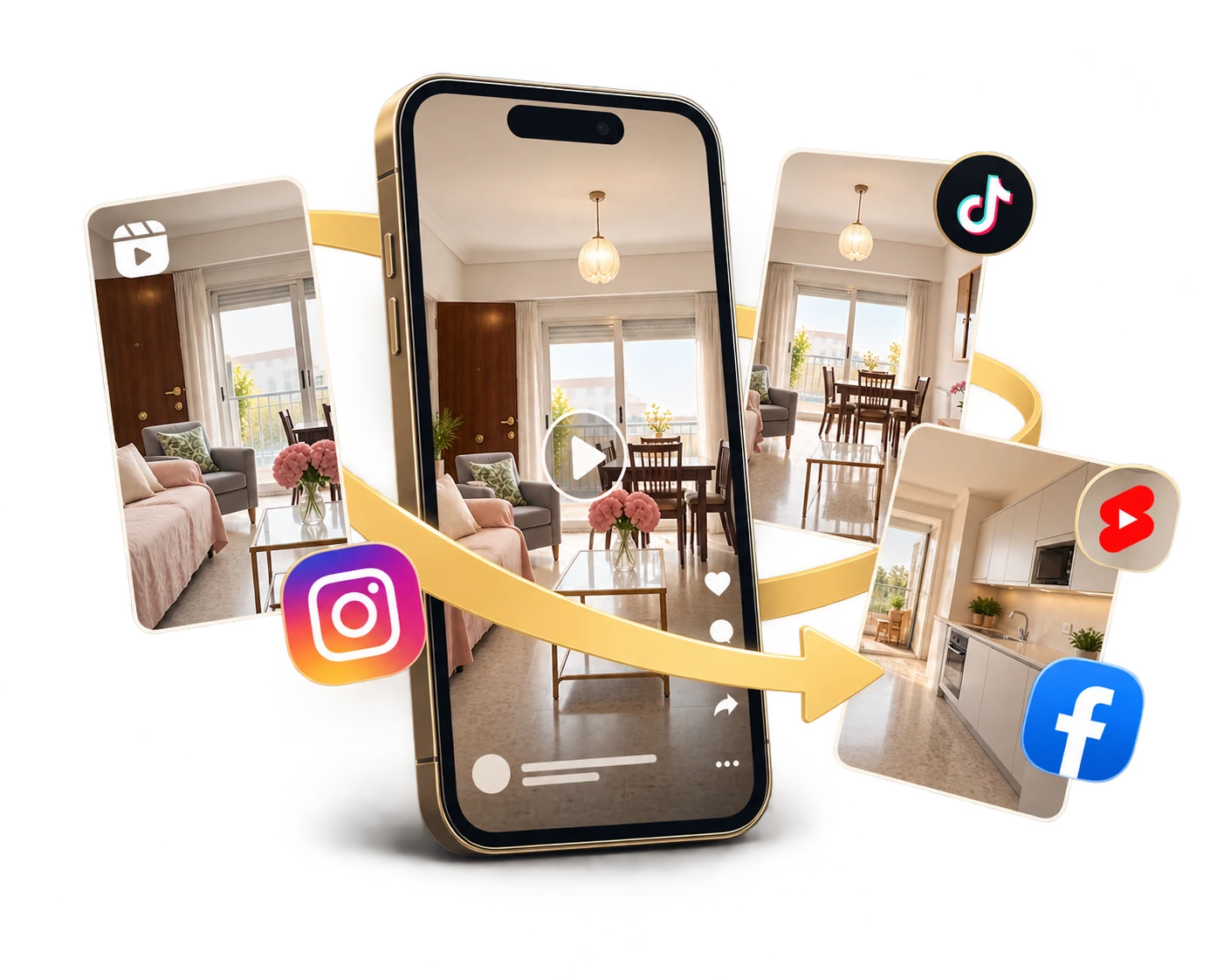 Contenido inmobiliario adaptado para redes sociales